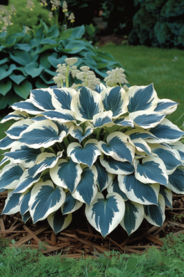 Green and White Hosta