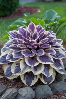 Purple and White Hosta