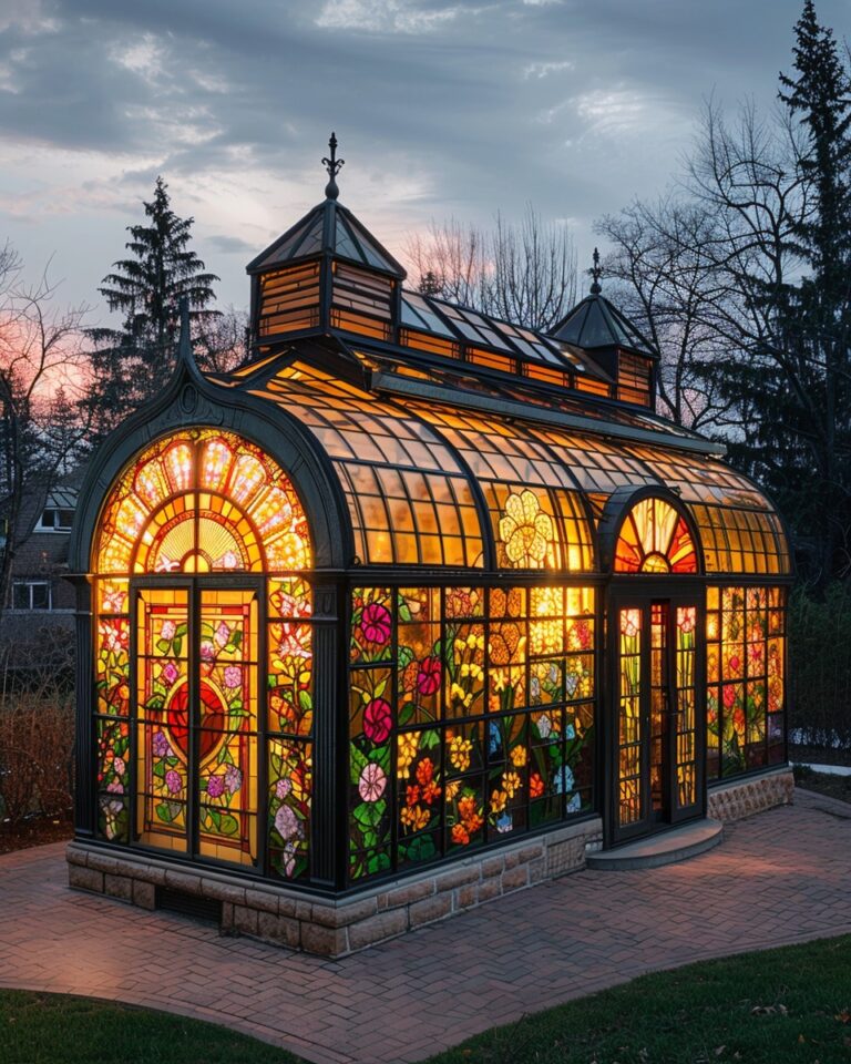 A beautiful stained-glass conservatory!