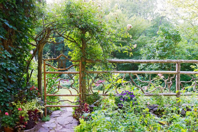 Enchanting rustic Arbor designs for a garden filled with romantic charm