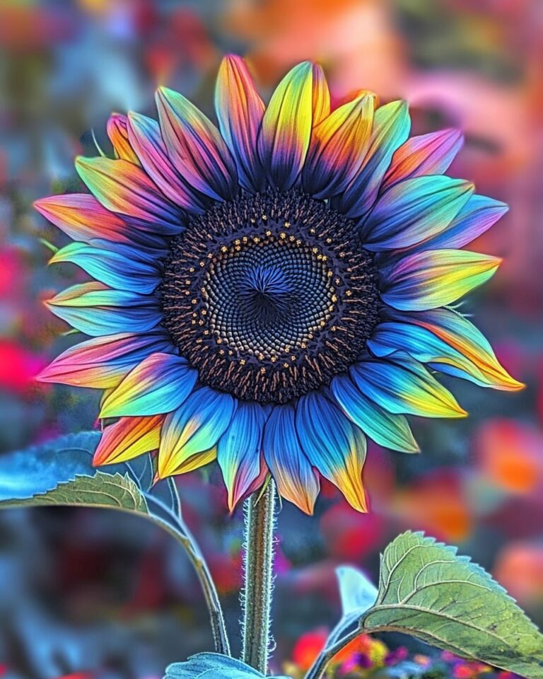 Rainbow Sunflower (Helianthus annuus ‘Rainbow’)