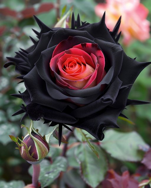 Black and Red Rose