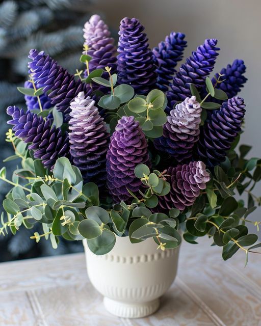 Purple Pine Cone Flowers in Pot