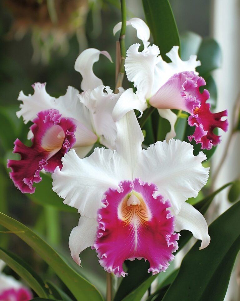 White and Pink Cattleya Orchid