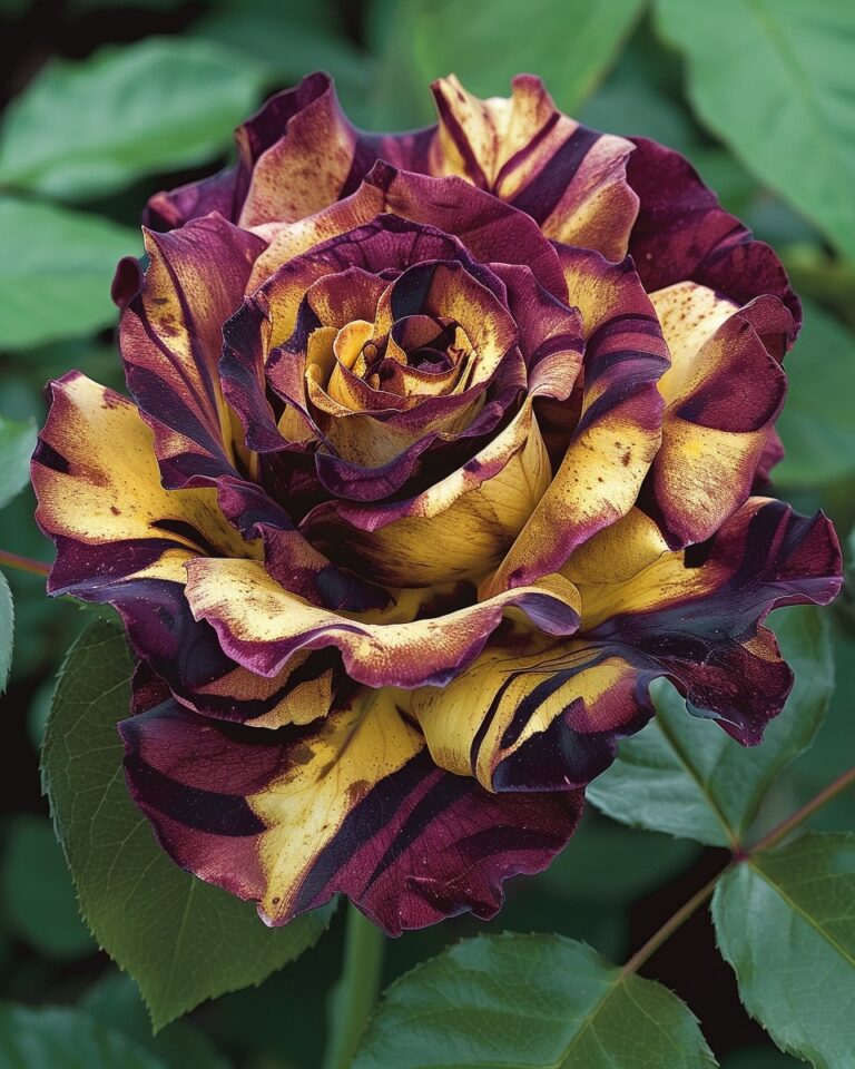 Gold and Burgundy Rose