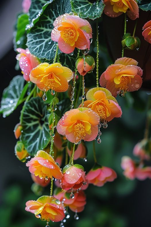 Orange Hanging Begonias