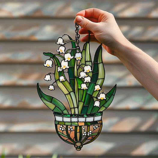 A delicate piece of stained glass beauty in your hands