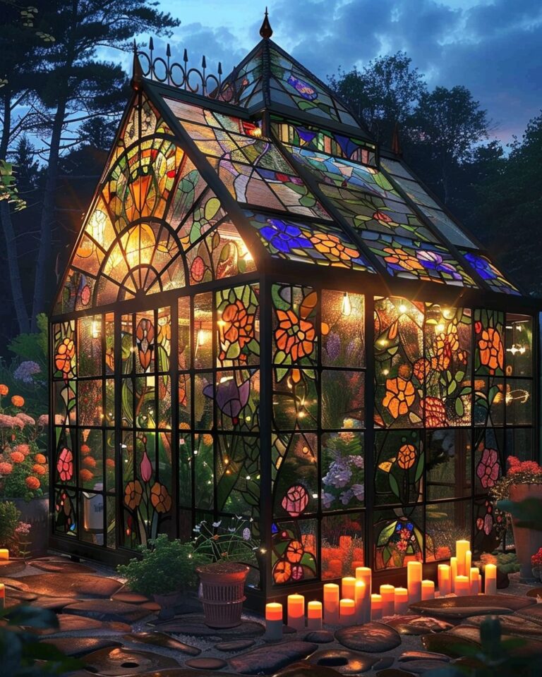 A greenhouse that glows with warmth and beauty