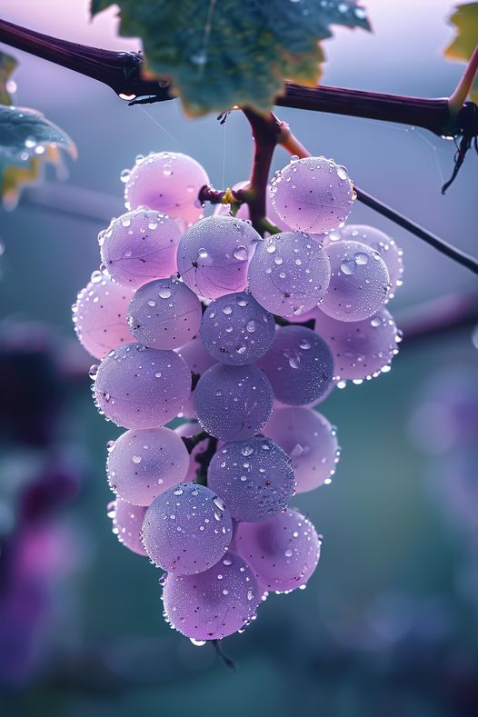 Frosted Pink Grape Cluster