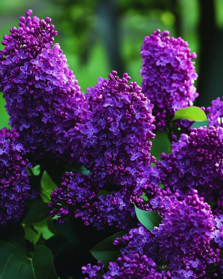 Deep Purple Lilac Blossoms