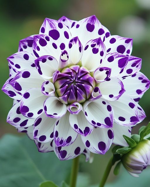 Purple-Polka Dot Dahlia