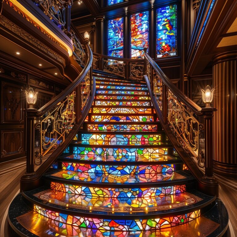 Walking up this stained glass masterpiece feels like entering a fairytale come to life.