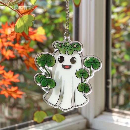 Meet your new leafy ghost friend, bringing spooky fun and nature vibes together!