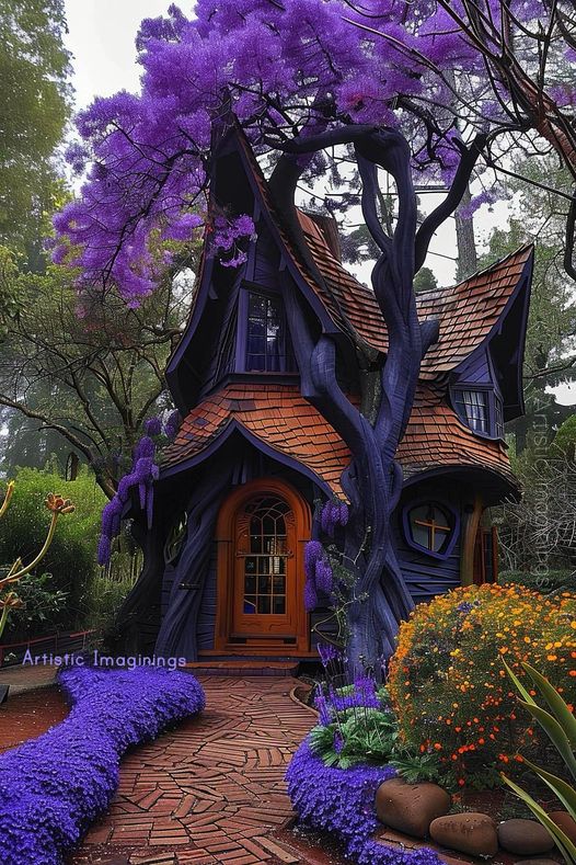 Your beautiful cottage under a giant Jacaranda tree.