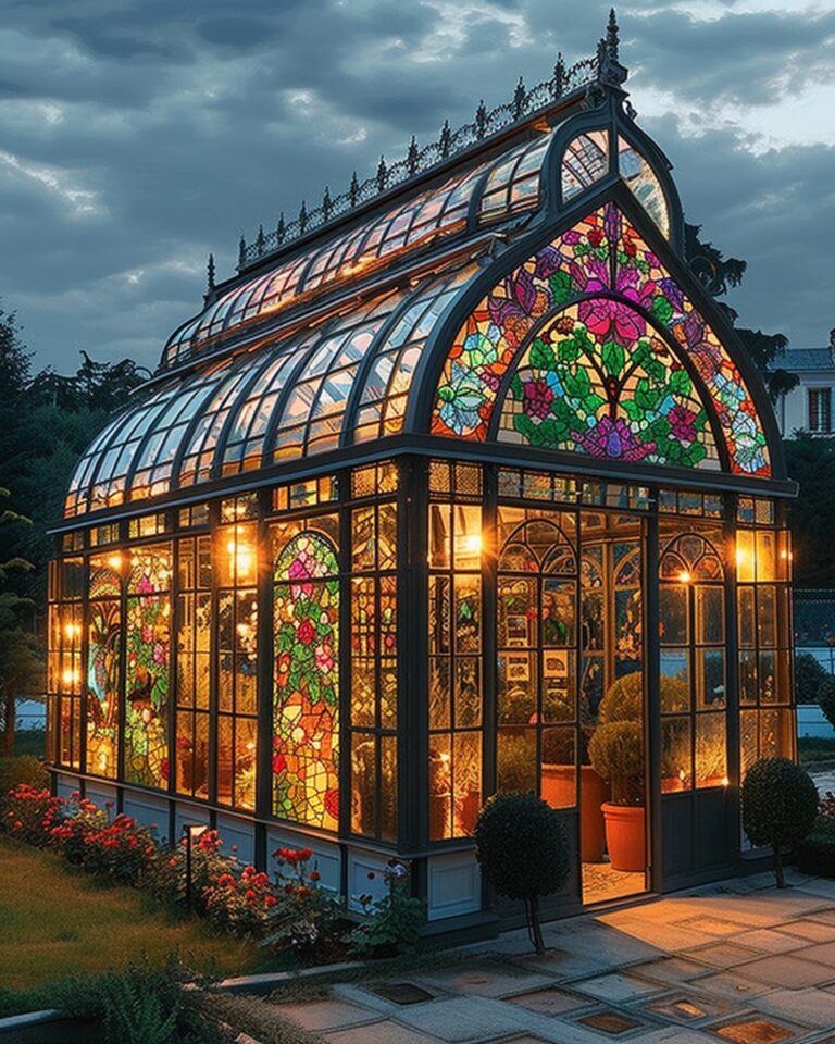 A sanctuary of glass and flowers—curious to step inside this glowing world?