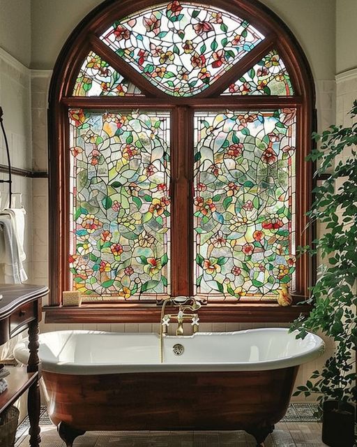 A window that makes every bath feel like a retreat