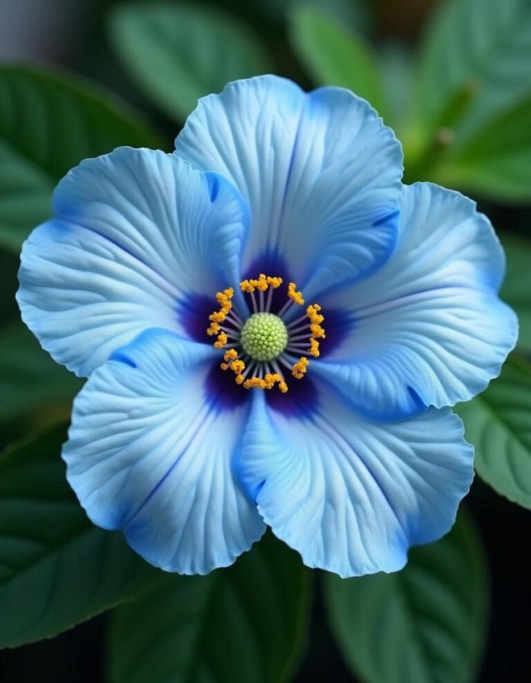 Blue Hibiscus Flower