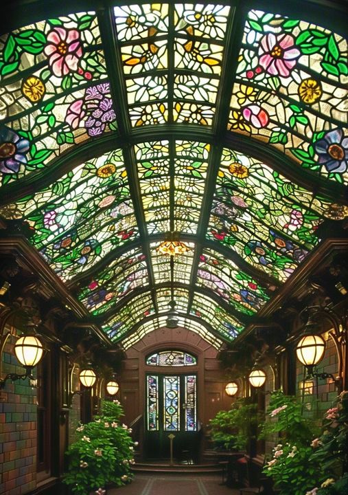 What would it be like to stroll beneath this glowing glass masterpiece?